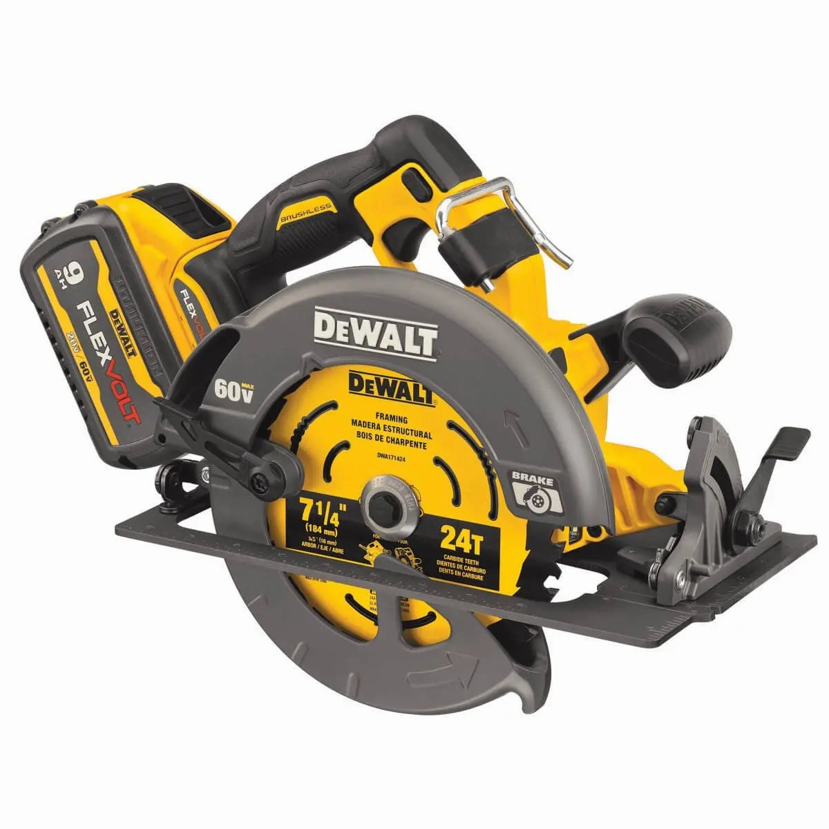 DEWALT DCS578X2-FLEXVOLT 60V MAX* Brushless7-1/4 in. Cordless Circular Saw with Brake Kit