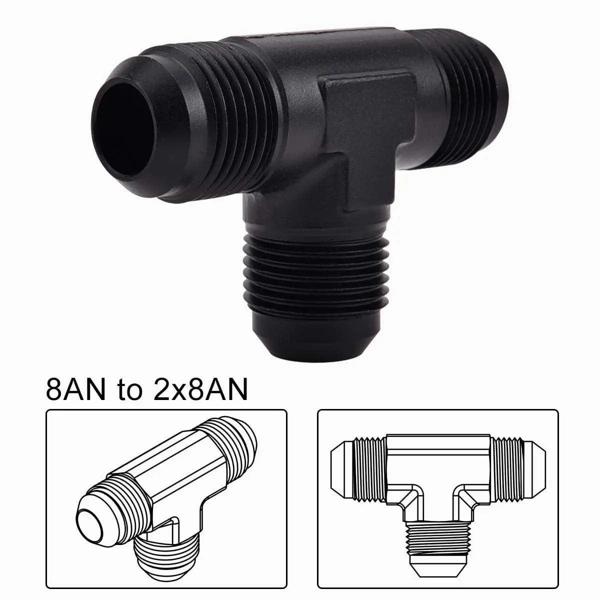 EVIL ENERGY 3/4/6/8/10/12AN Male Flare Tee Fitting Adapter T Union Fuel Hose Aluminum