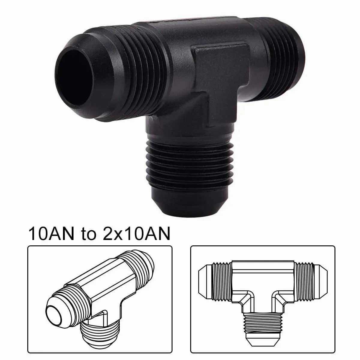 EVIL ENERGY 3/4/6/8/10/12AN Male Flare Tee Fitting Adapter T Union Fuel Hose Aluminum