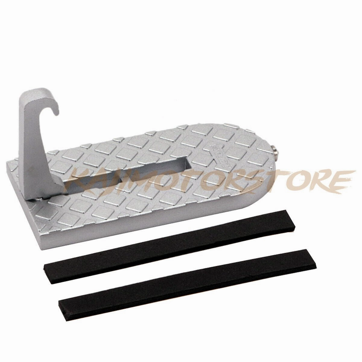 Folding Car Door Step Latch Hook Mini Foot Peg Pedal Ladder Silver For Truck SUV