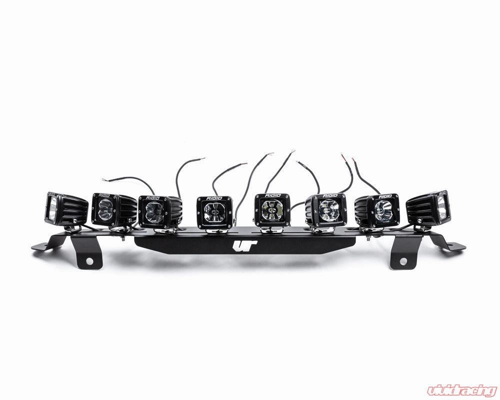 Ford Bronco Front Bumper Light Bracket with 8 Rigid Radiance LED Light Pods VR-BRO-3000-RAD-8