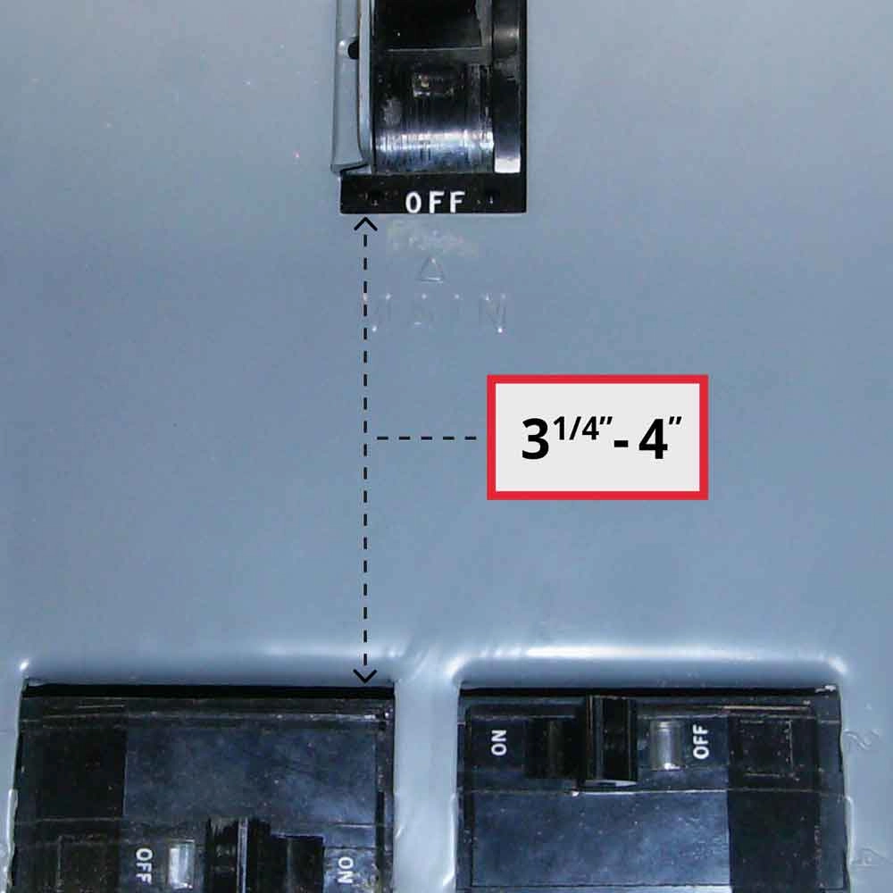 GenInterlock SD-200VL Generator Interlock Kit Breaker Panel 150/200 Amp 3-1/4 -4" Square D Vertical Throw