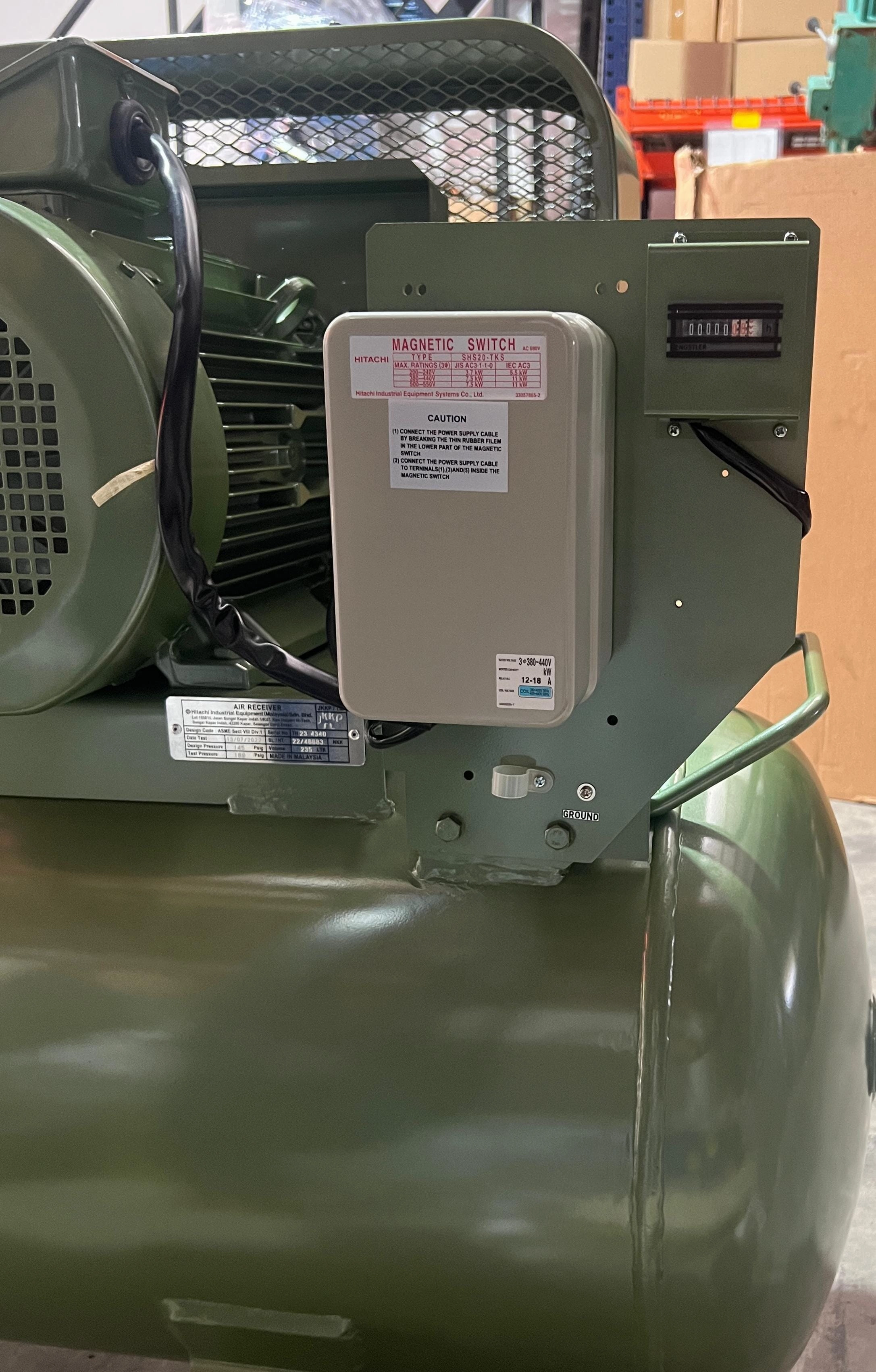 Hitachi Oil Free Air Compressor 10HP 235L 415V (IE3) | Model : 7.5OP-8.5G5A