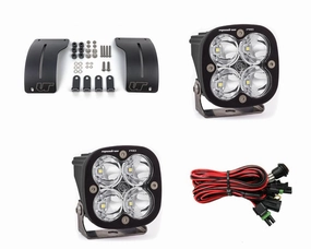 Jeep Wrangler JL | Gladiator JT 2018  A-Pillar Adjustable Light Bracket Kit w/Baja Designs Squadron Pro Series Work/Scene Pattern LED VR-JEEP-915-497806