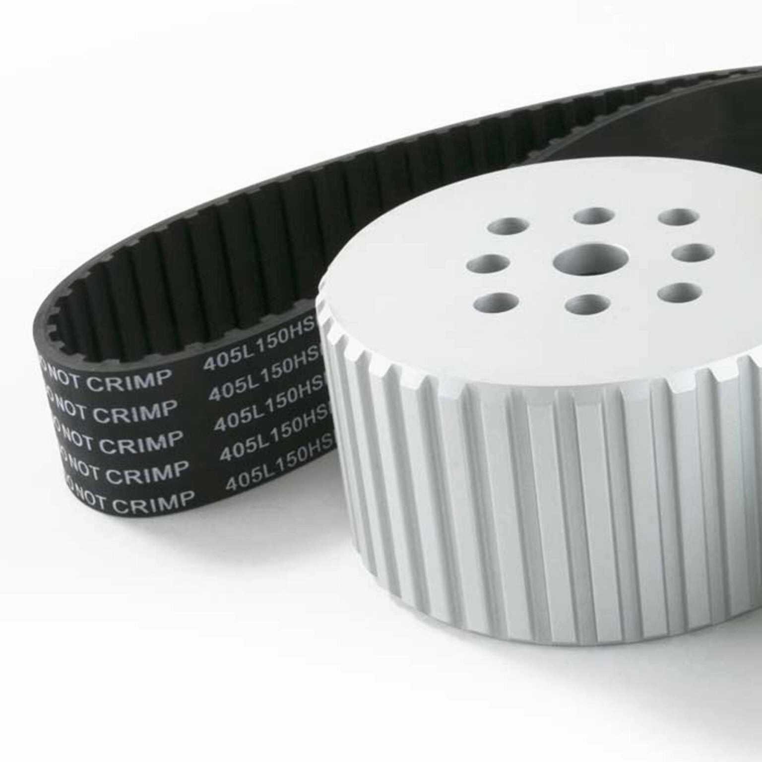 Long Water Pump Gilmer Style Pulley Kit Compatible with Chevy Small Block (SILVER)