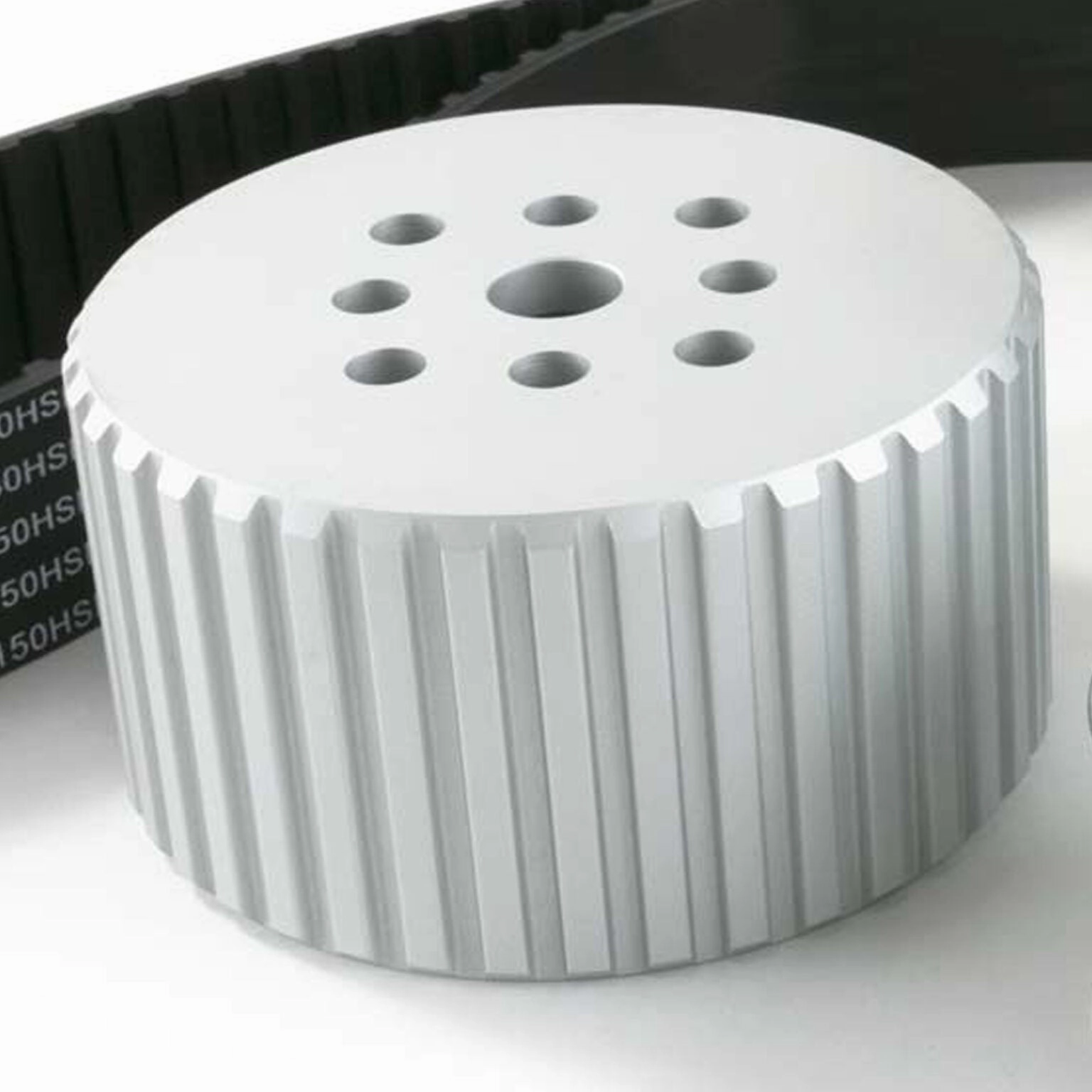 Long Water Pump Gilmer Style Pulley Kit Compatible with Chevy Small Block (SILVER)