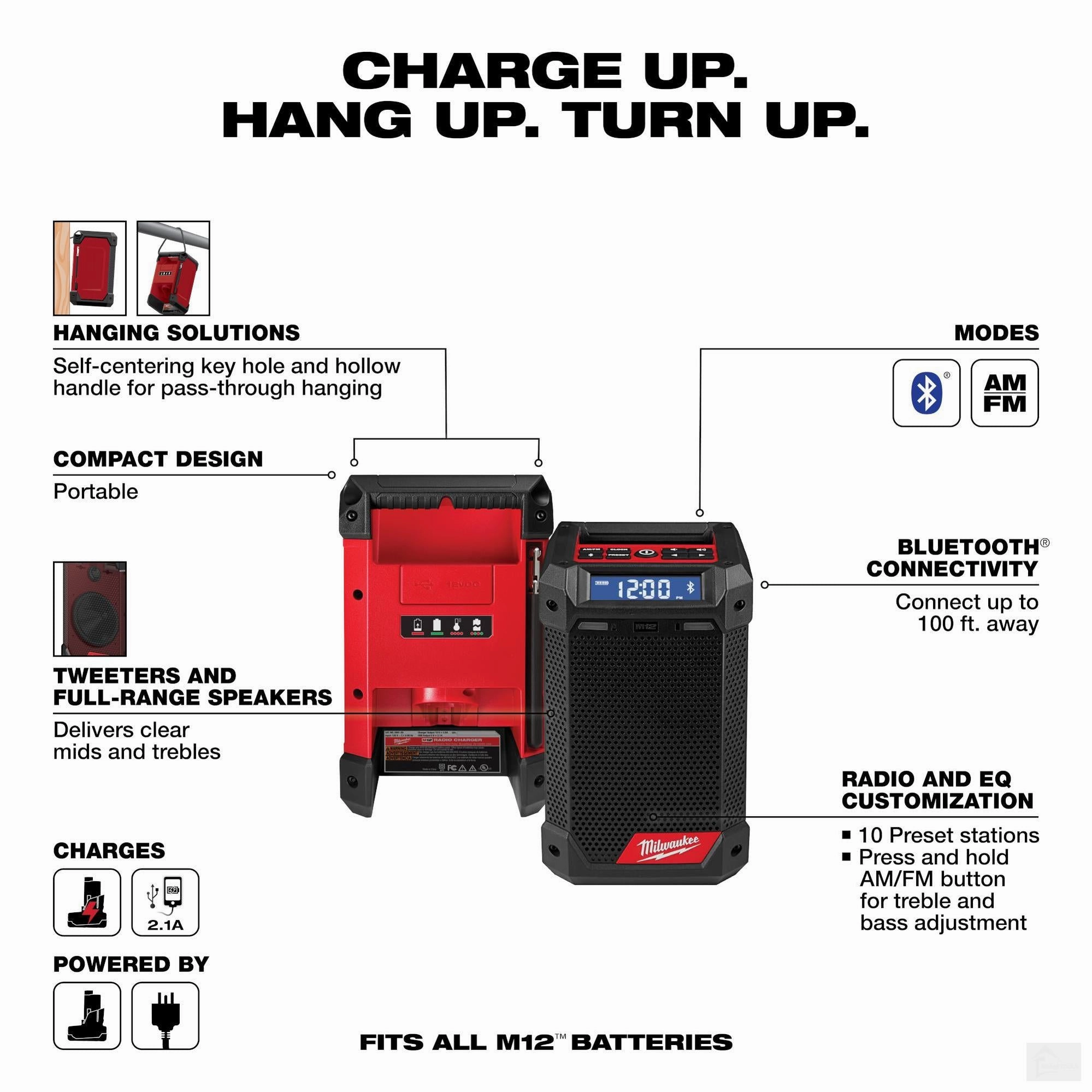 Milwaukee M12™ Radio   Charger [2951-20]