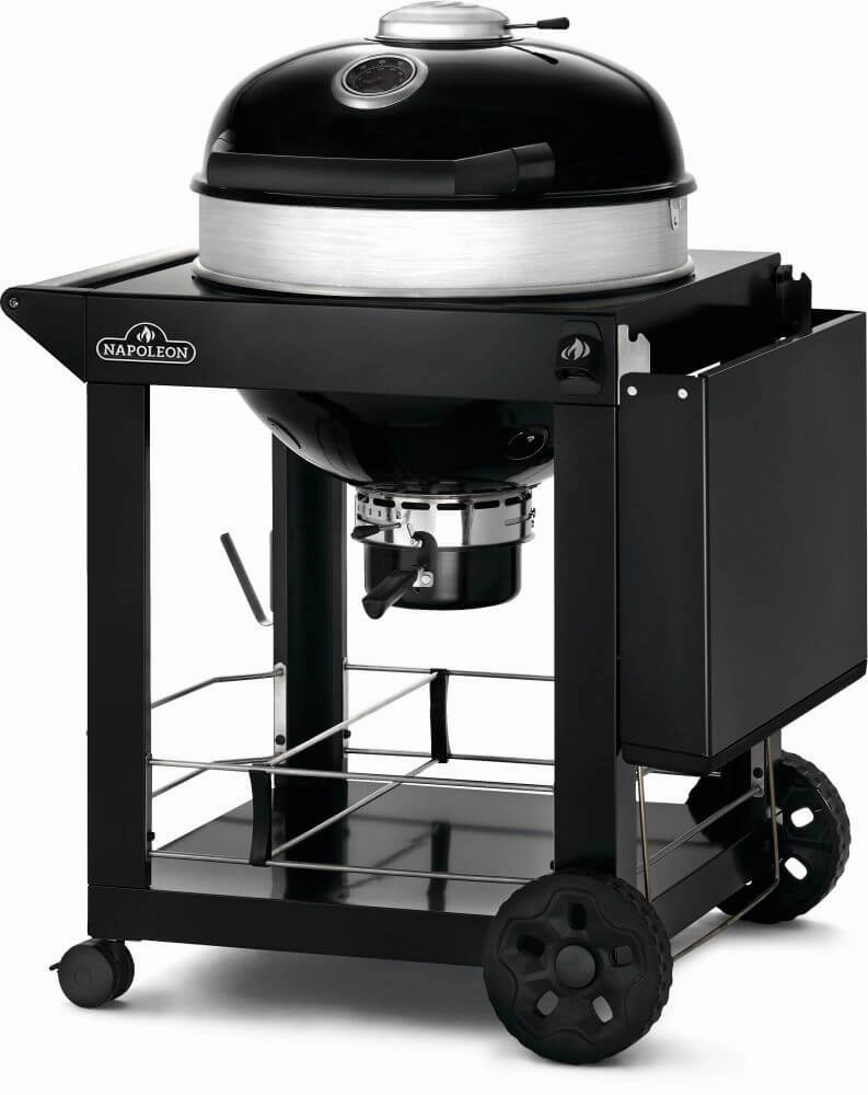 Napoleon Professional 22" Charcoal Kettle Grill with Cart in Black