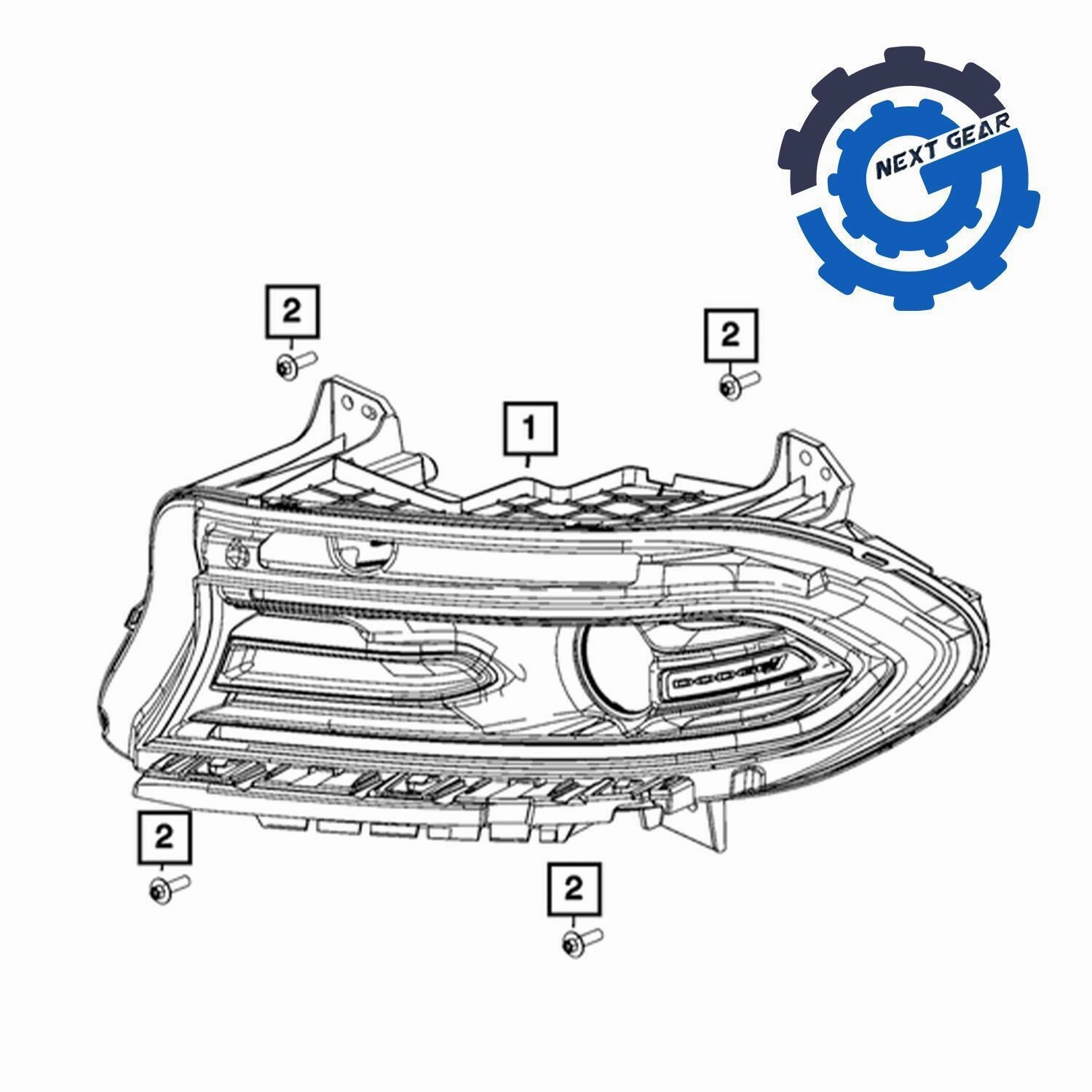 New OEM Mopar Left LED Headlight Assembly for 2023 Dodge Charger 68570305AB