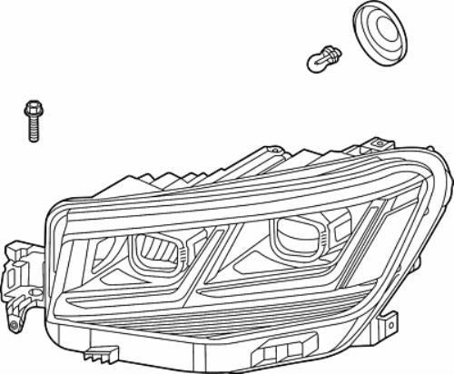 New OEM Volkswagen Atlas Right LED Headlight Assembly 2021 2022 2023 3CN941036E