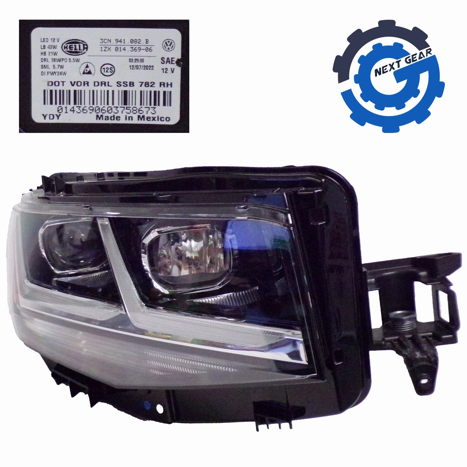 New OEM VW Right LED Headlight Assembly w/ Cornering 2021-2023 Atlas 3CN941082B