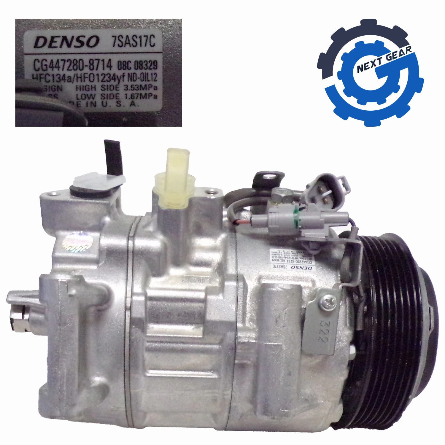 OEM Denso A/C Compressor w/ Clutch 2014-2022 Lexus RX350 447280-8714 7SAS17C