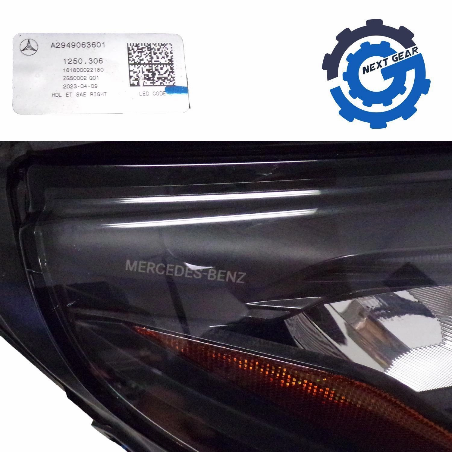OEM Mercedes Benz Right LED Headlight Assembly for 2023-24 EQE Class 2949063601