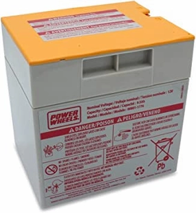 Power Wheels Battery, 12 Volt Gray with Orange Top