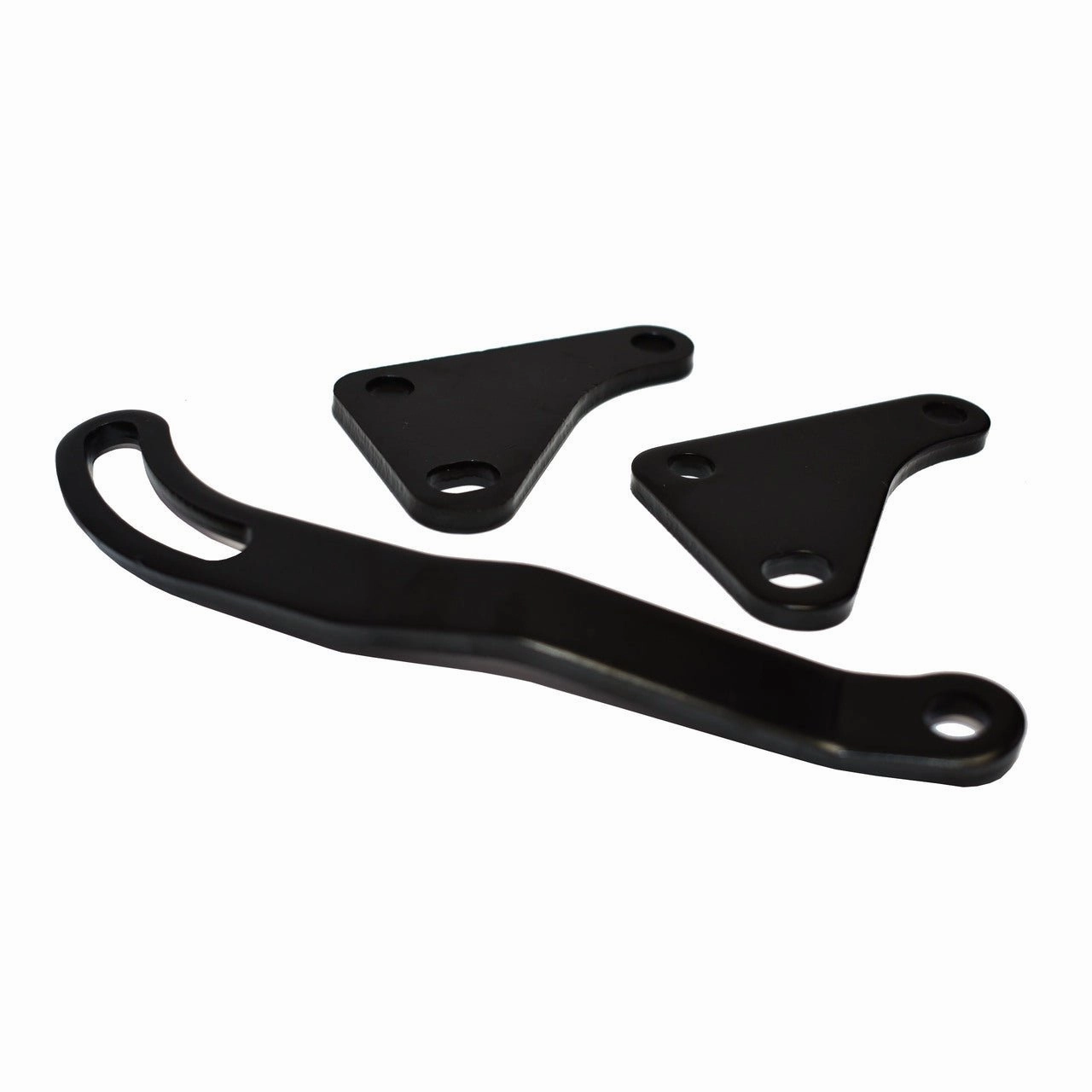 SBC Black Saginaw Power Steering Pump Mounting Bracket LWP SWP SB Chevy 327 350