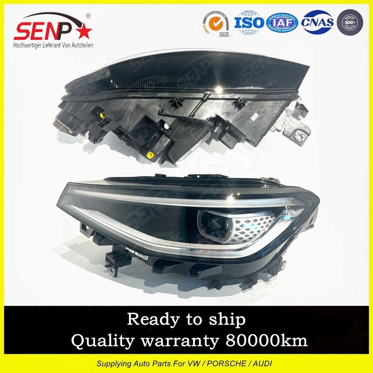 Senp Body Spare Parts LED Headlight for VW Electric Car Auto Parts: ID.4/ID4.X/ID.6/ID6.X