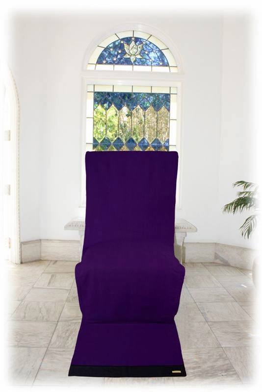 Silk & Wool Meditation Chair Blanket - Purple or