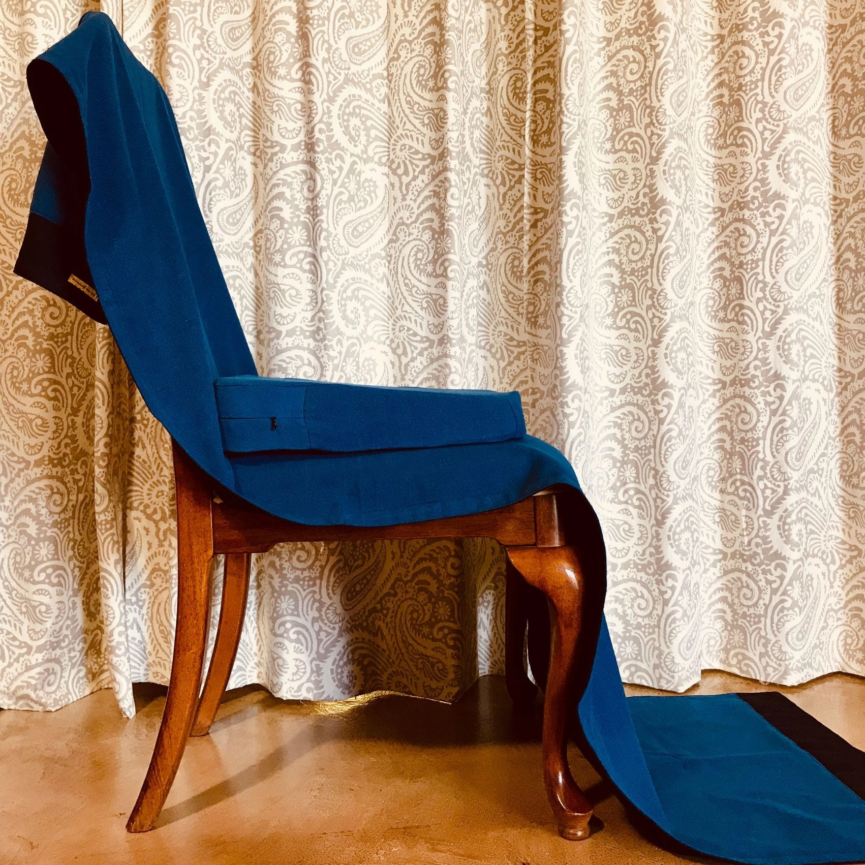 Silk & Wool Meditation Chair Blanket - Purple or