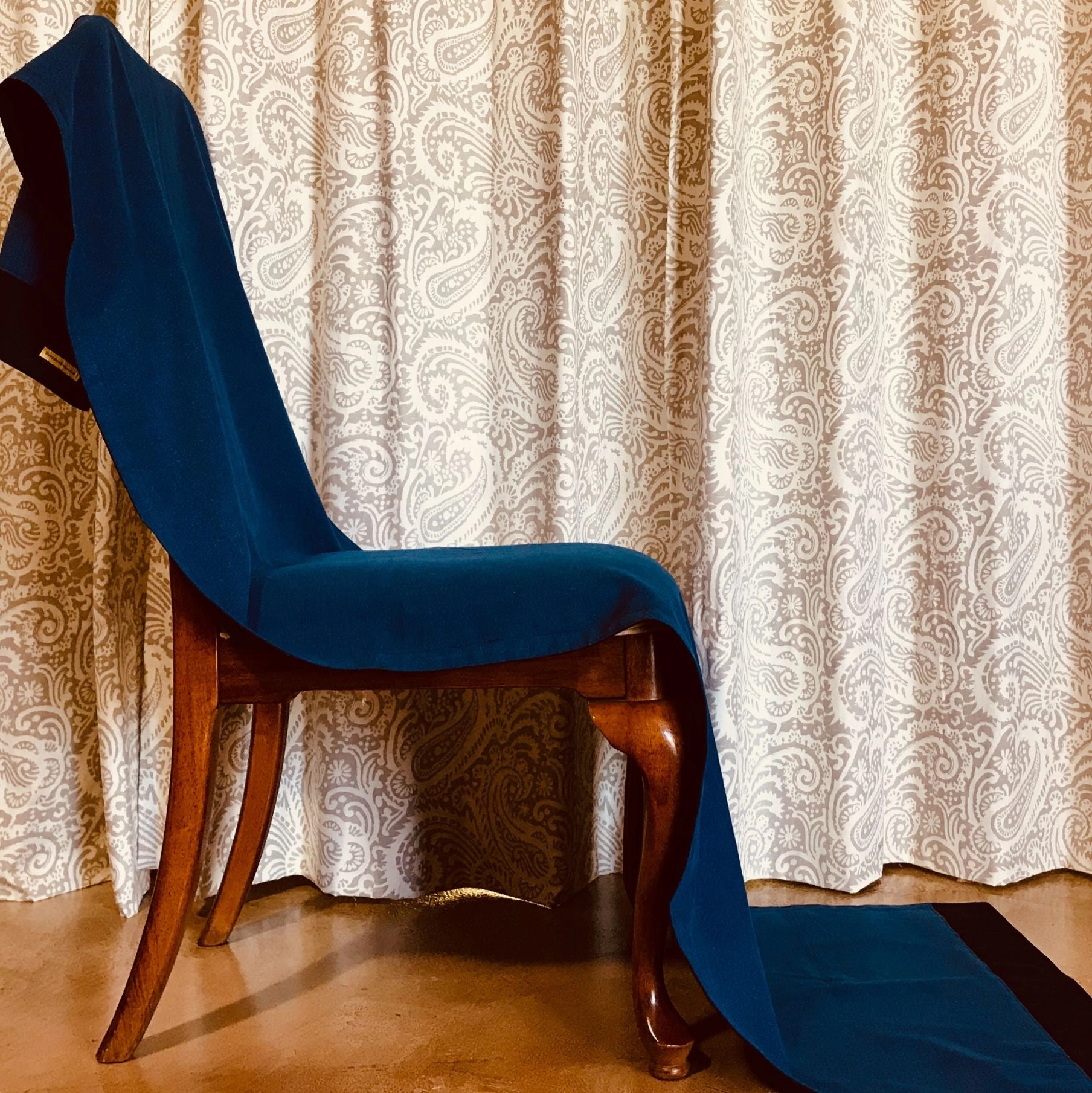 Silk & Wool Meditation Chair Blanket - Purple or
