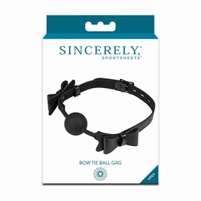 Sincerely. Sportsheets Bow Tie Adjustable Silicone Ball Gag Black