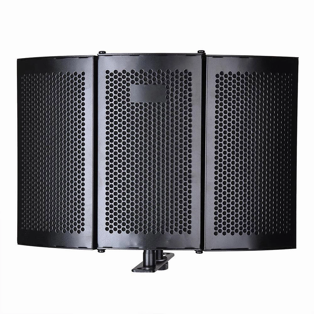 TheLAShop 3-Fold Studio Microphone Isolator Foam Panel Vocal Absorber