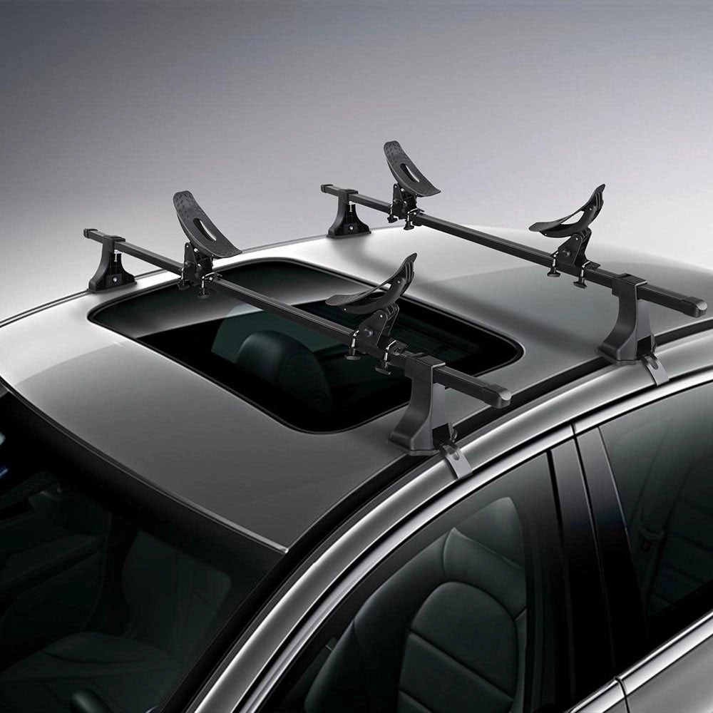 TheLAShop 4pcs Kayak Carrier Saddle Car Roof Cross Bar Mount Canoe Boat
