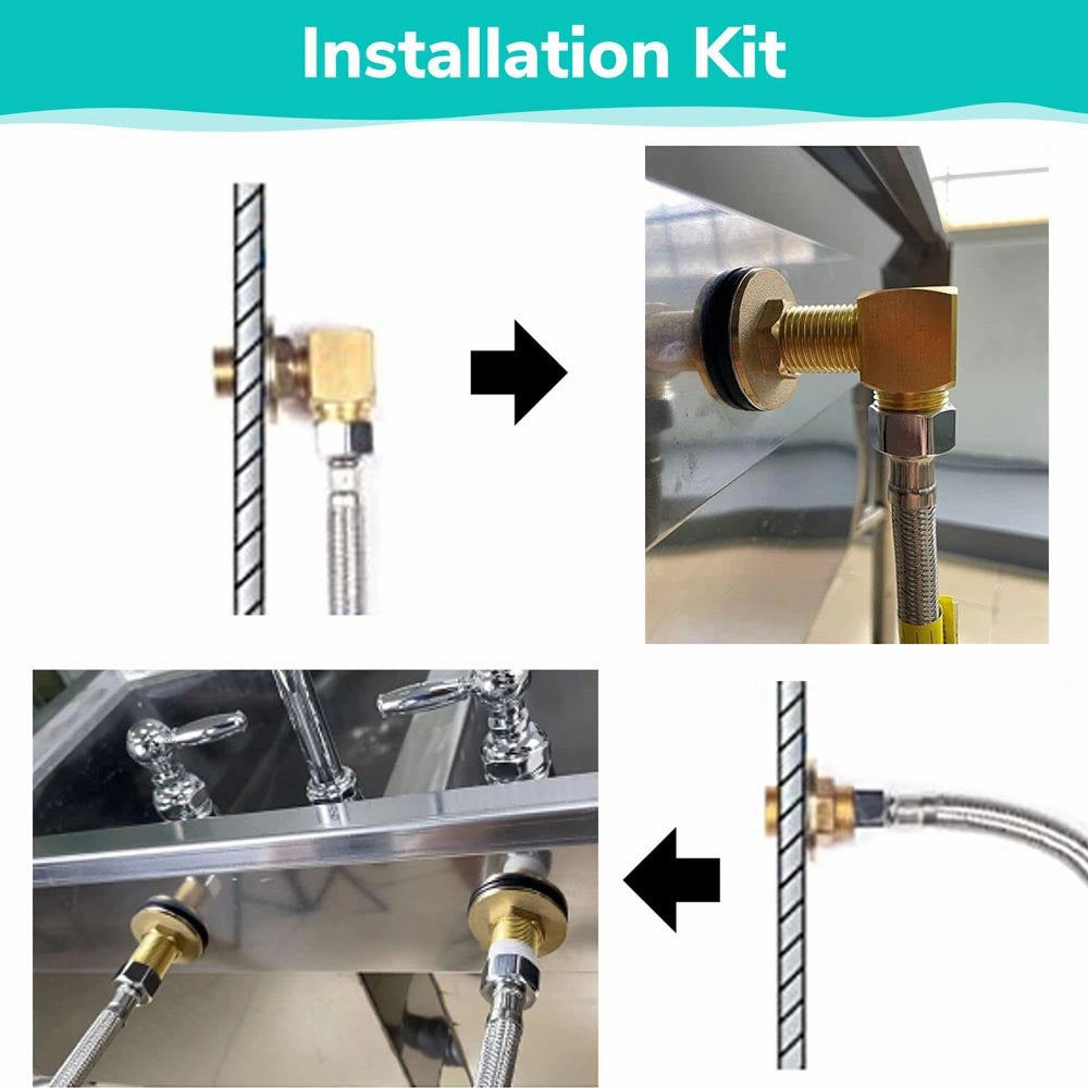 TheLAShop Commercial Pre-Rinse Faucet with Sprayer Wall Mount