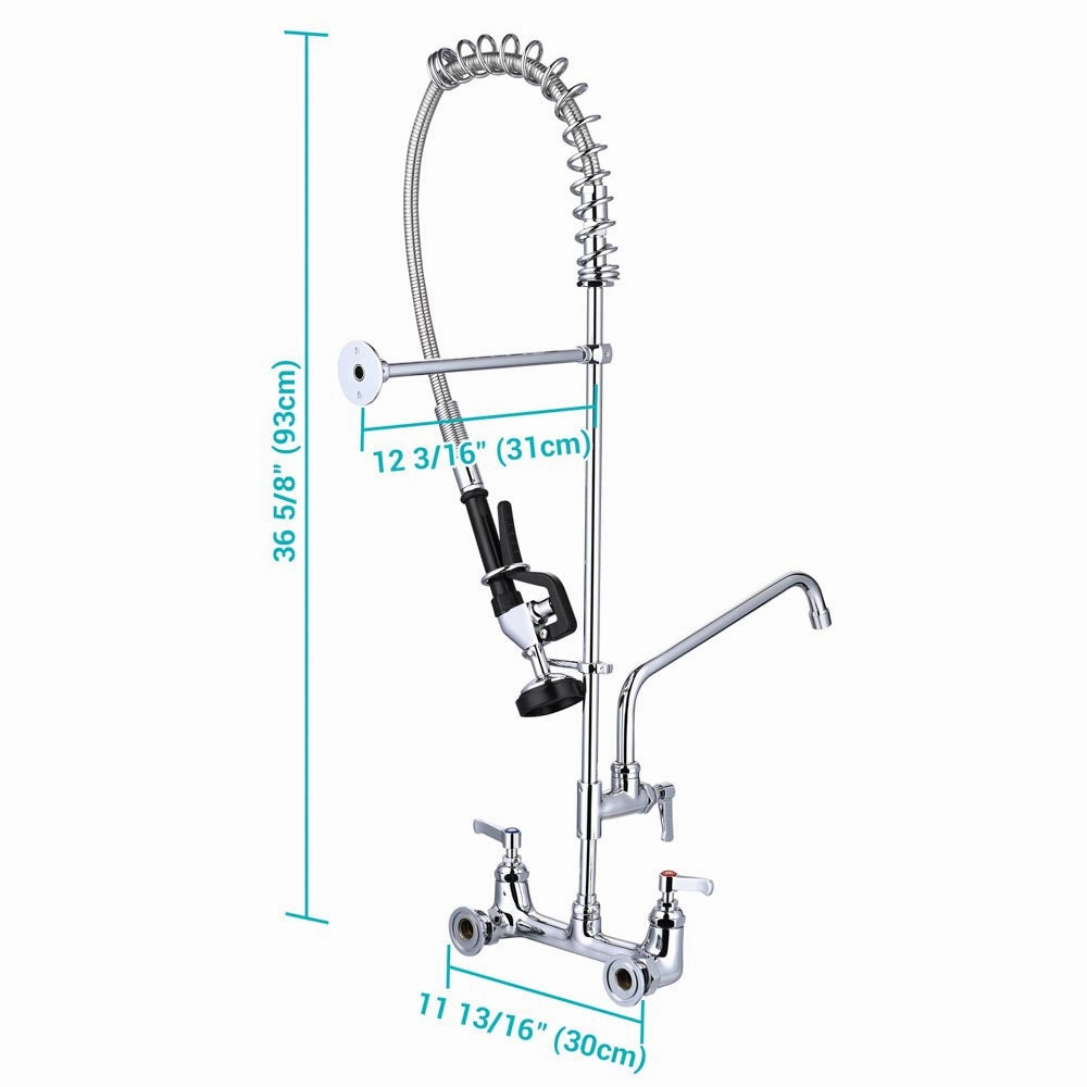 TheLAShop Commercial Pre-Rinse Faucet with Sprayer Wall Mount