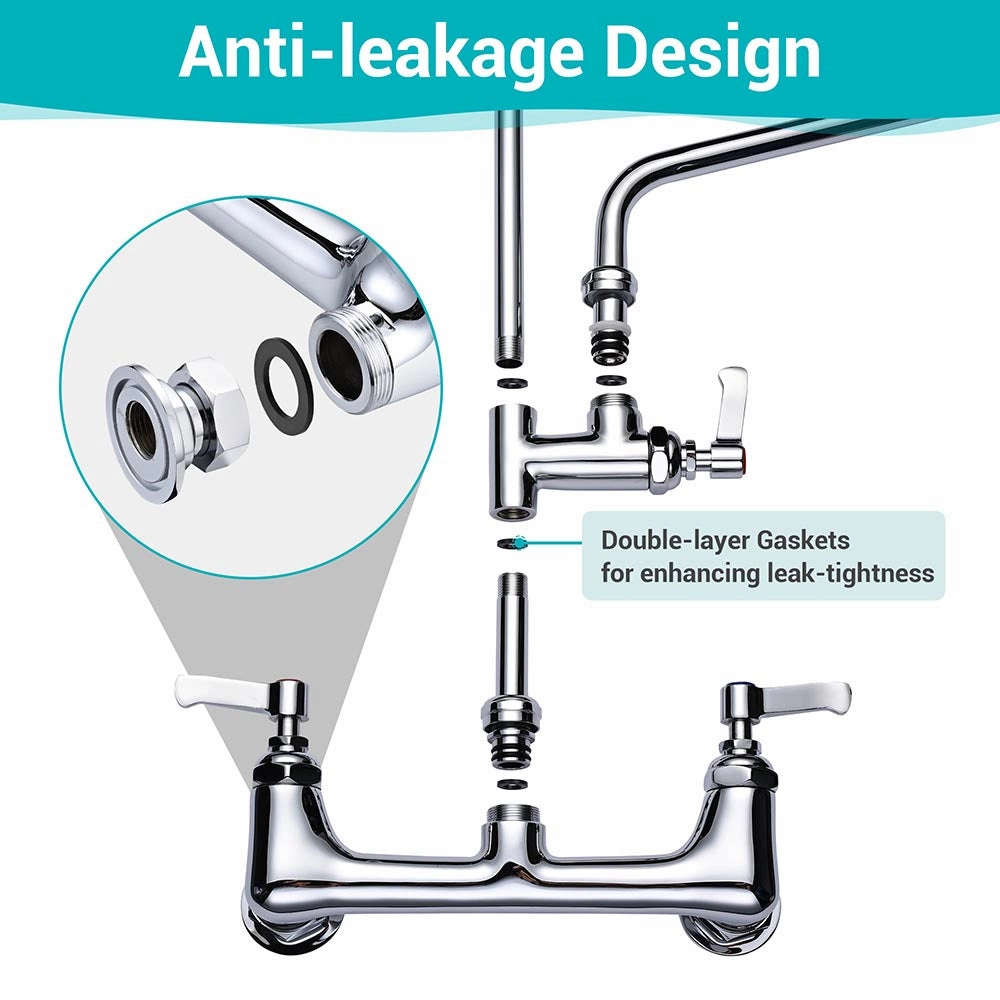 TheLAShop Commercial Pre-Rinse Faucet with Sprayer Wall Mount