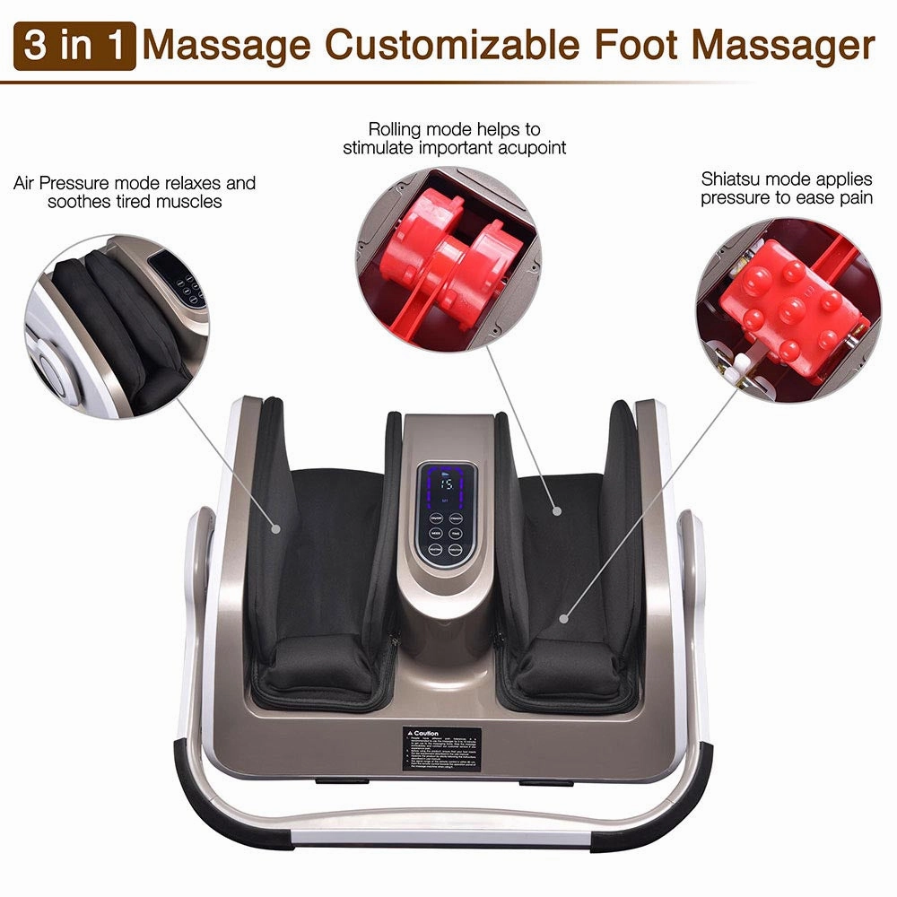 TheLAShop Foot and Calf Massager Heated Reflexology with Remote