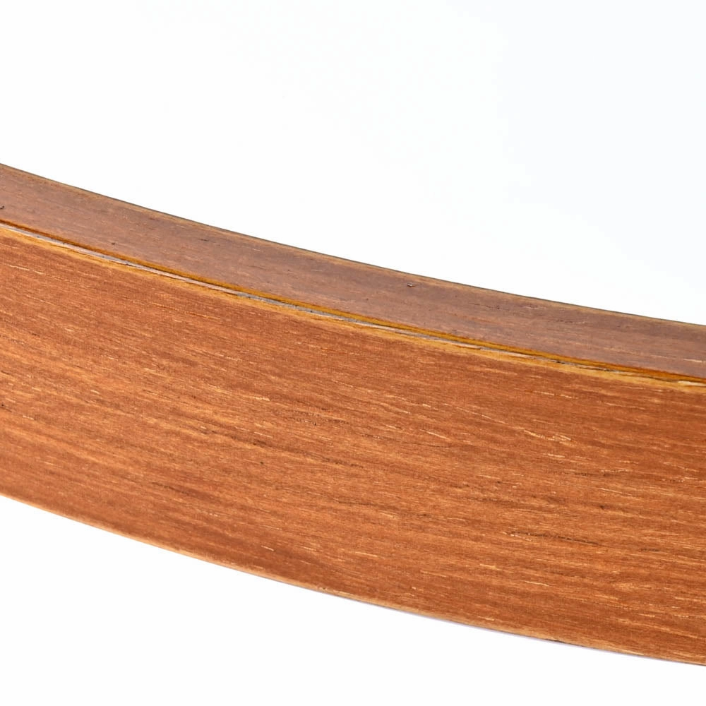 TheLAShop Framed Bathroom Mirror Wall Round Wood-Texture