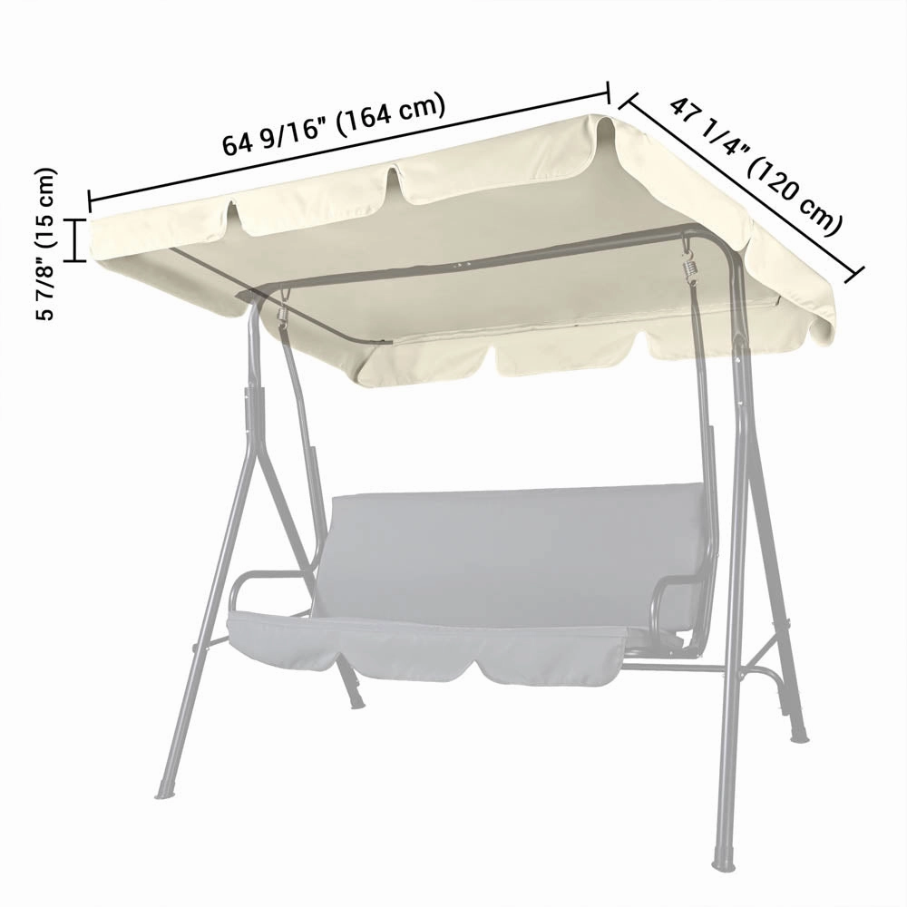 TheLAShop Outdoor Patio Swing Canopy Replacement 65x47in