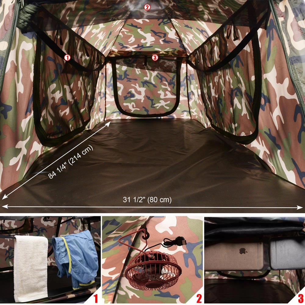 TheLAShop Single Cot Tent Camp Bed Tent Rain Fly Camouflage