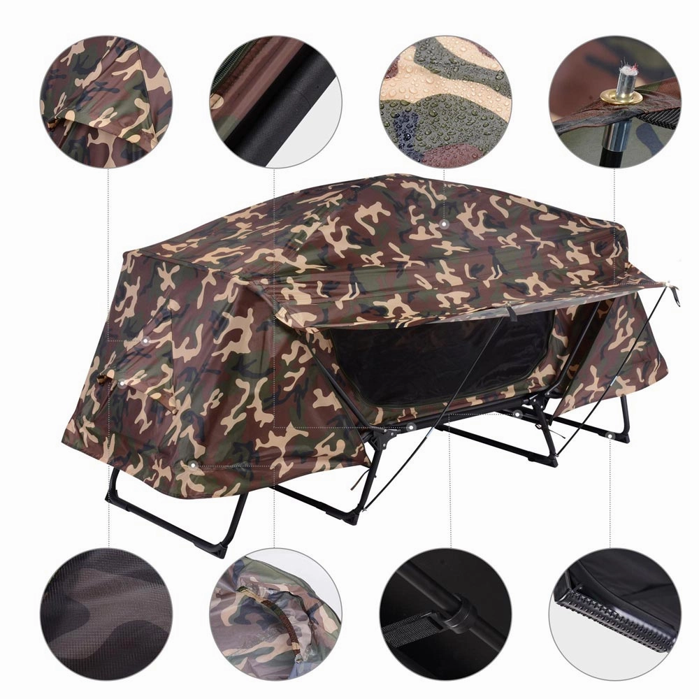 TheLAShop Single Cot Tent Camp Bed Tent Rain Fly Camouflage