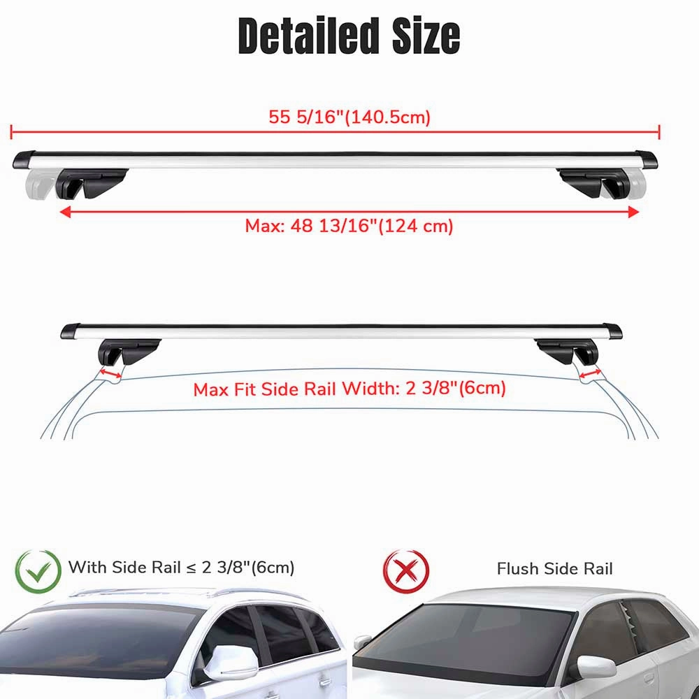 TheLAShop Universal 55" Car Top Cross Bars Luggage Cargo Roof Racks