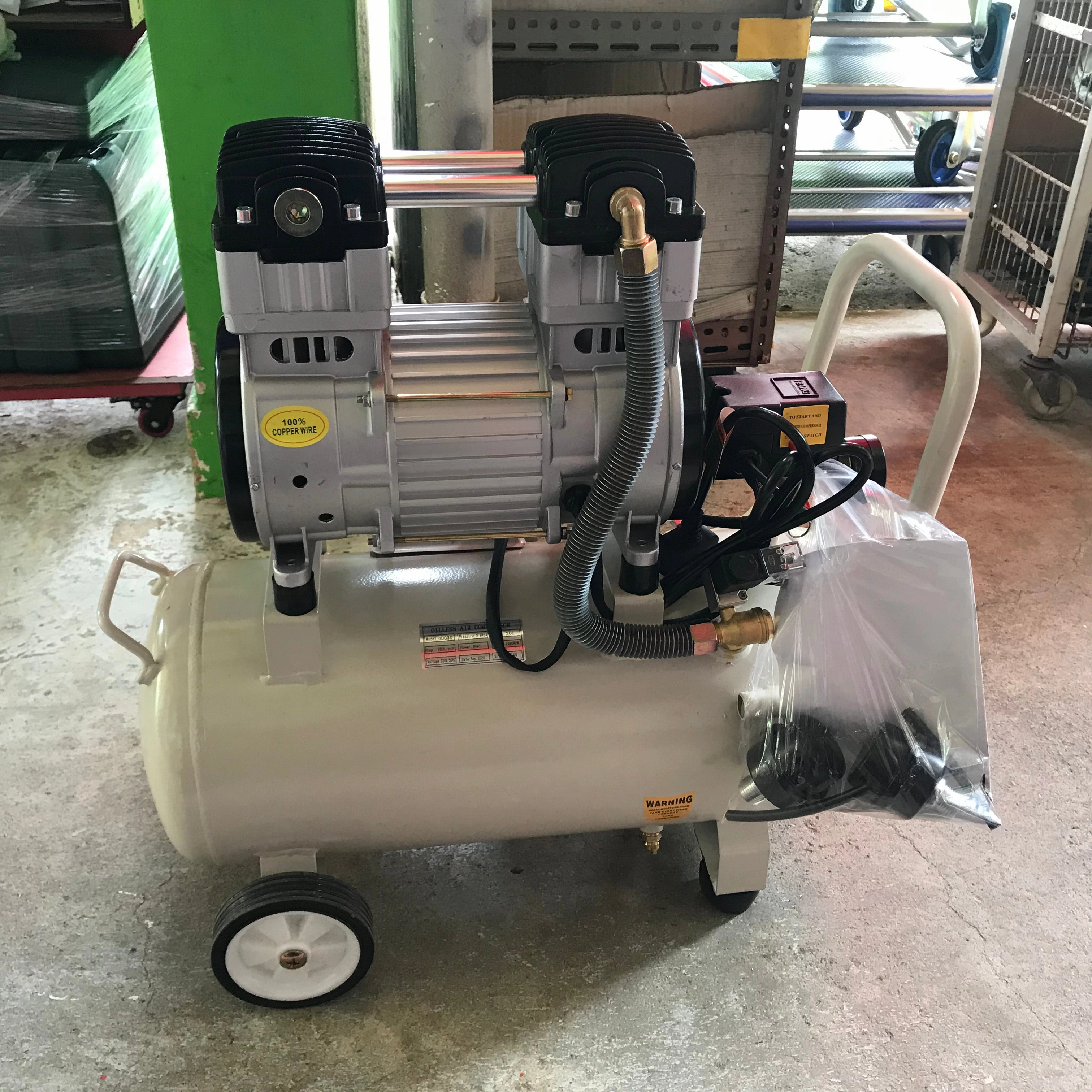 Tiger 3Hp 35L 240V #Gdg35(Wh) Oil Free & Silent Air Compressor (FOR EXPORT ONLY) | Model : GDG35-WHITE