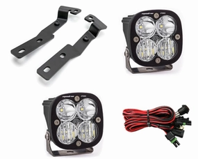 Toyota Tacoma 2016-2021 A-Pillar Light Bracket Kit w/Baja Designs Squadron Pro Series Driving Combo Pattern LED Light Pods Pair