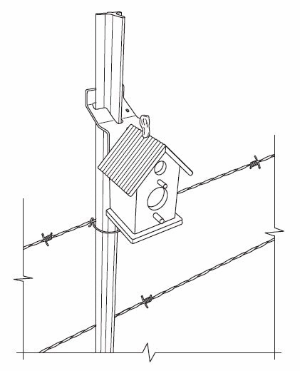 Vertical T-Post Bracket - 2"